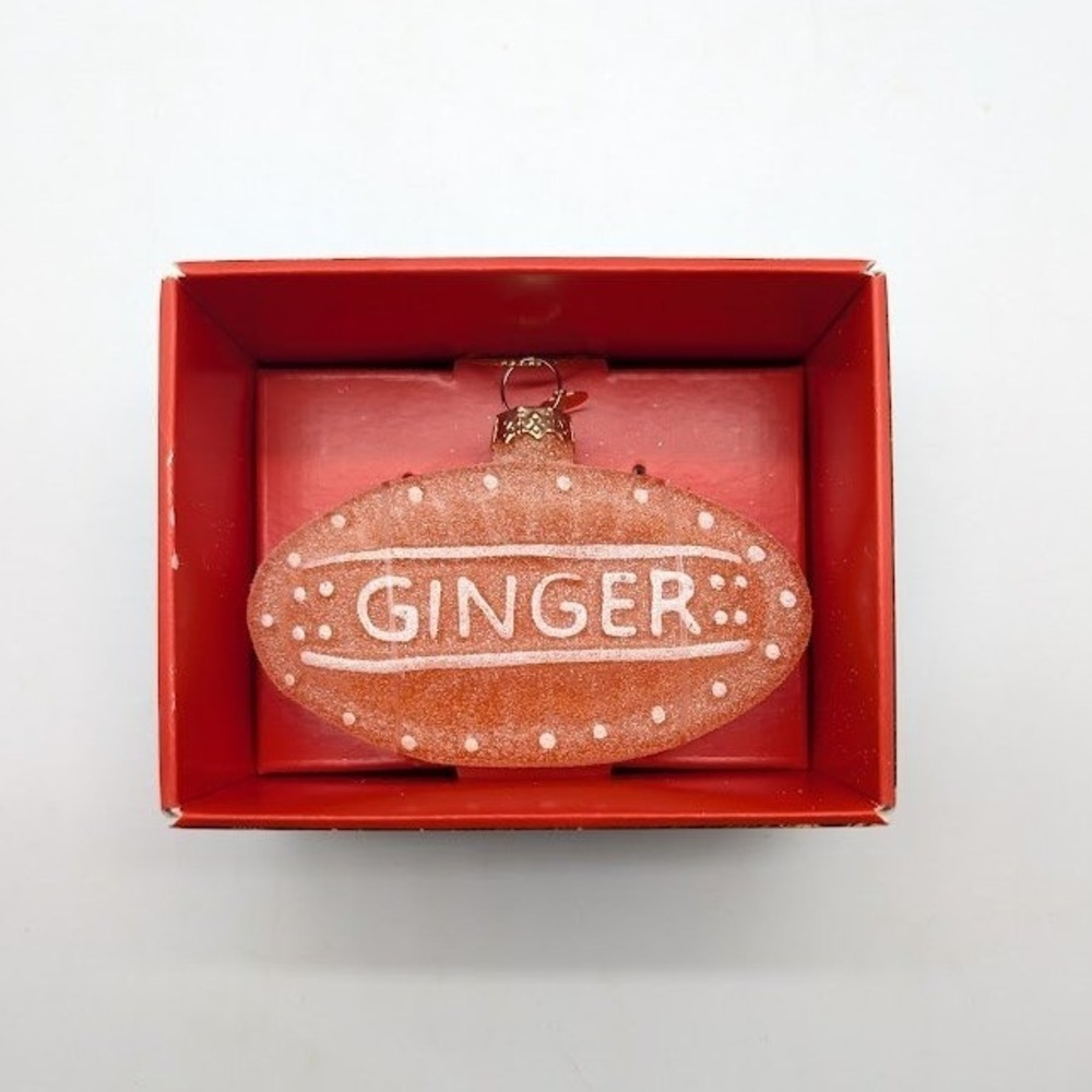 Target X John Derian Glass Ginger Candy Ornament‎ Christmas Holiday Colonial NEW